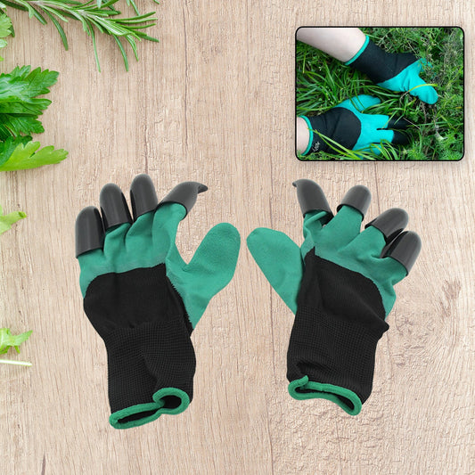 Garden gloves with claws, heavy-duty and washable