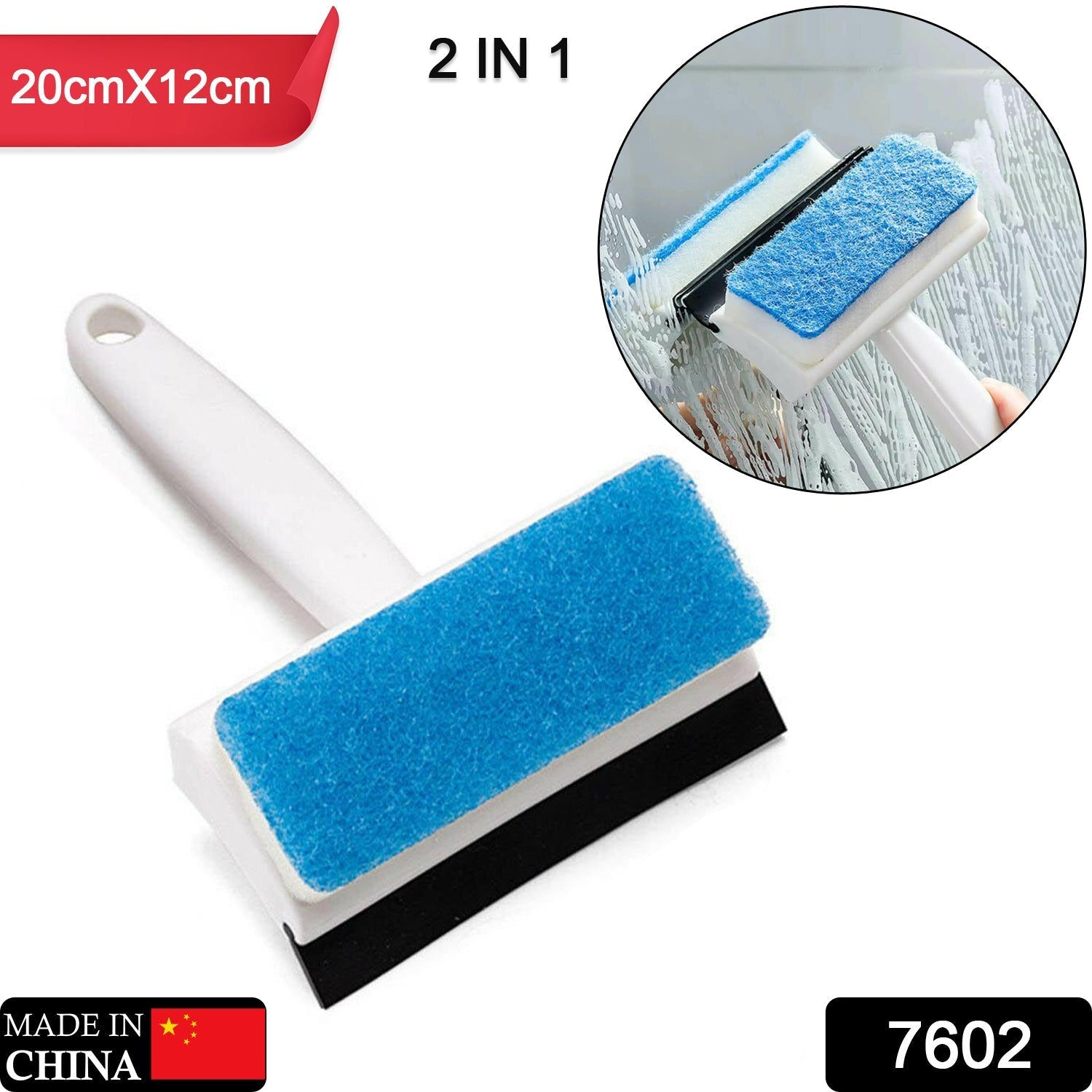 Double-sided wiper for cleaning bathroom and windows