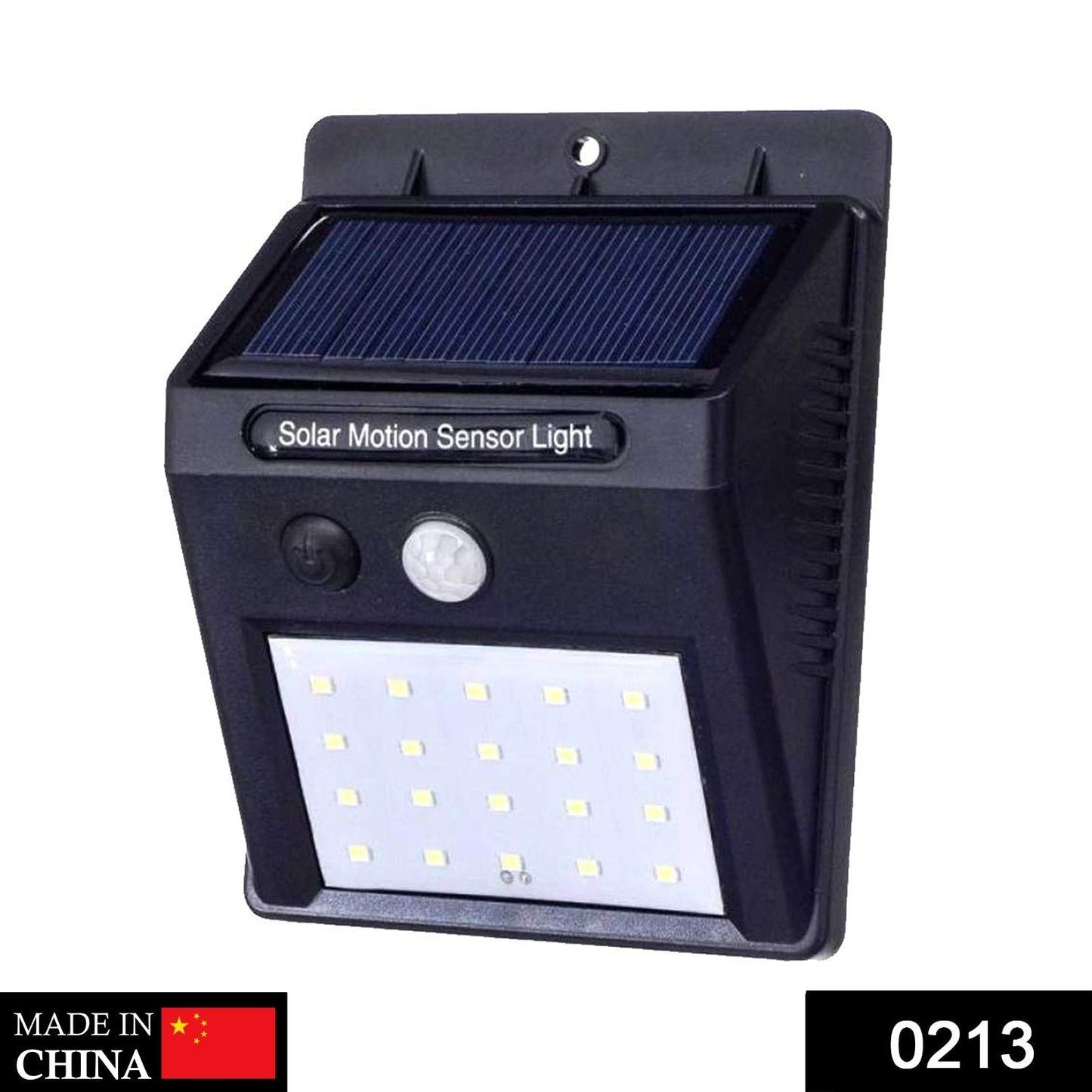 30-LED solar light for garden wall security.