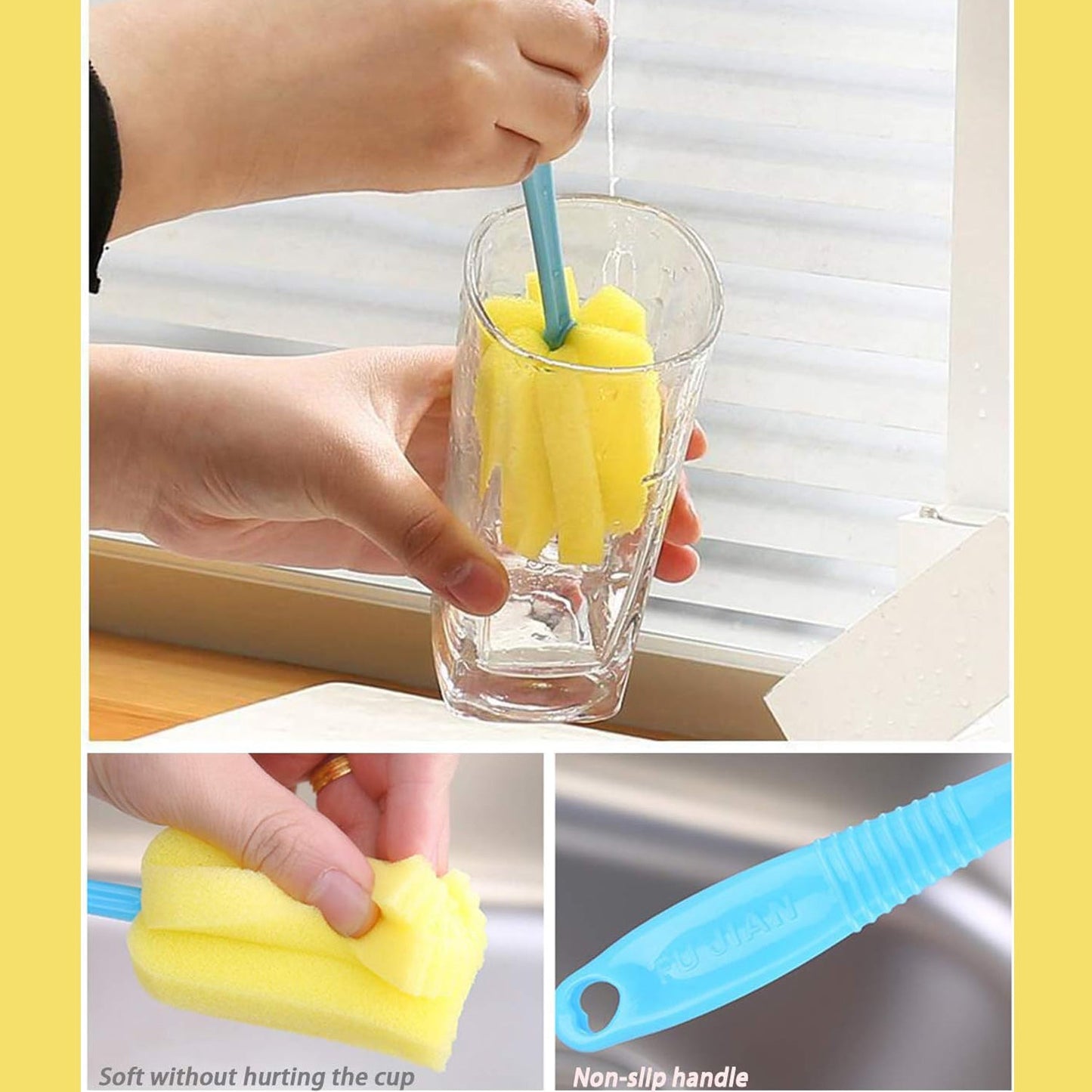 Kitchen sponge head cleaning tool for easy maintenance