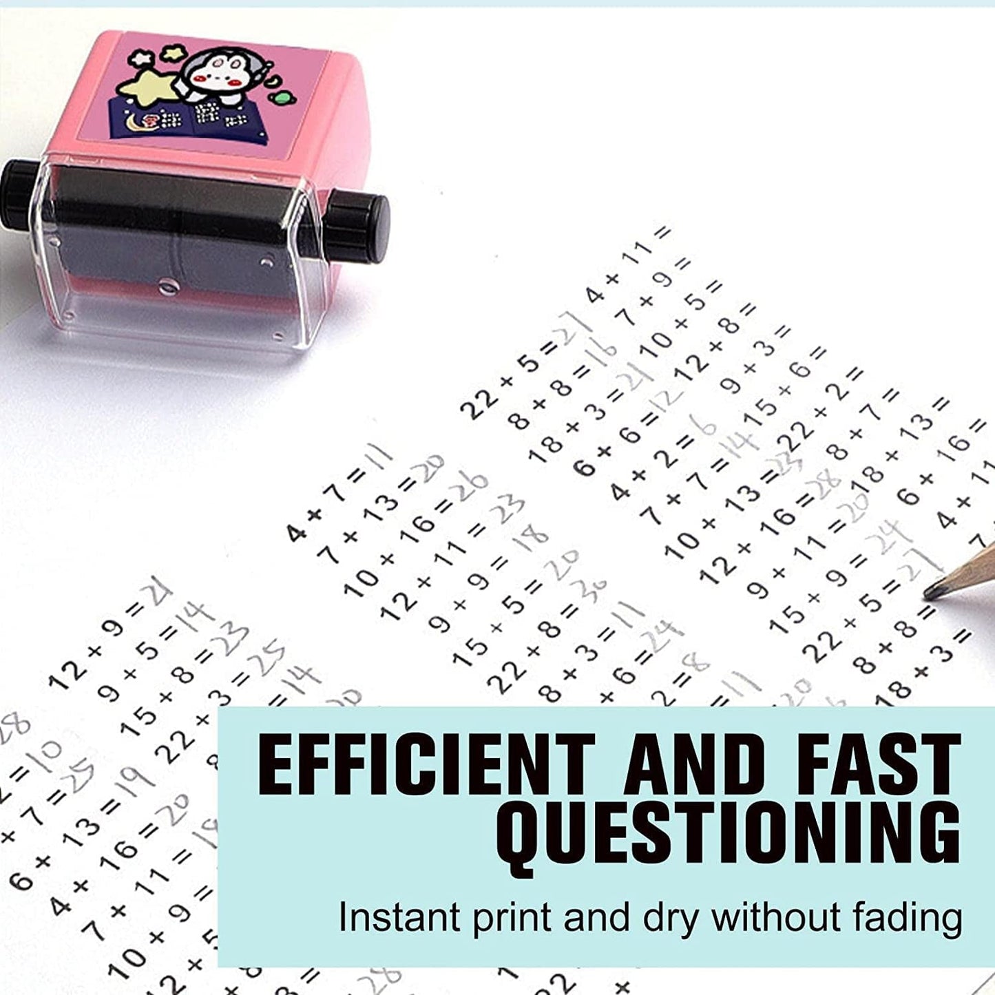 Teaching stamp with addition and subtraction options.