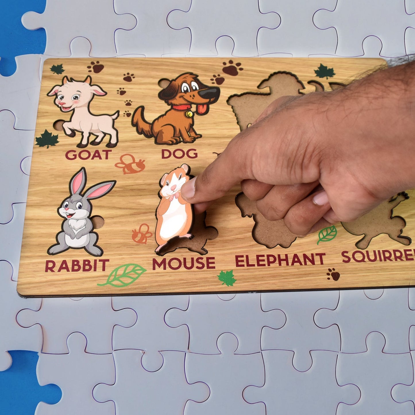 Tooky Toy Wooden Animal Learning Puzzle