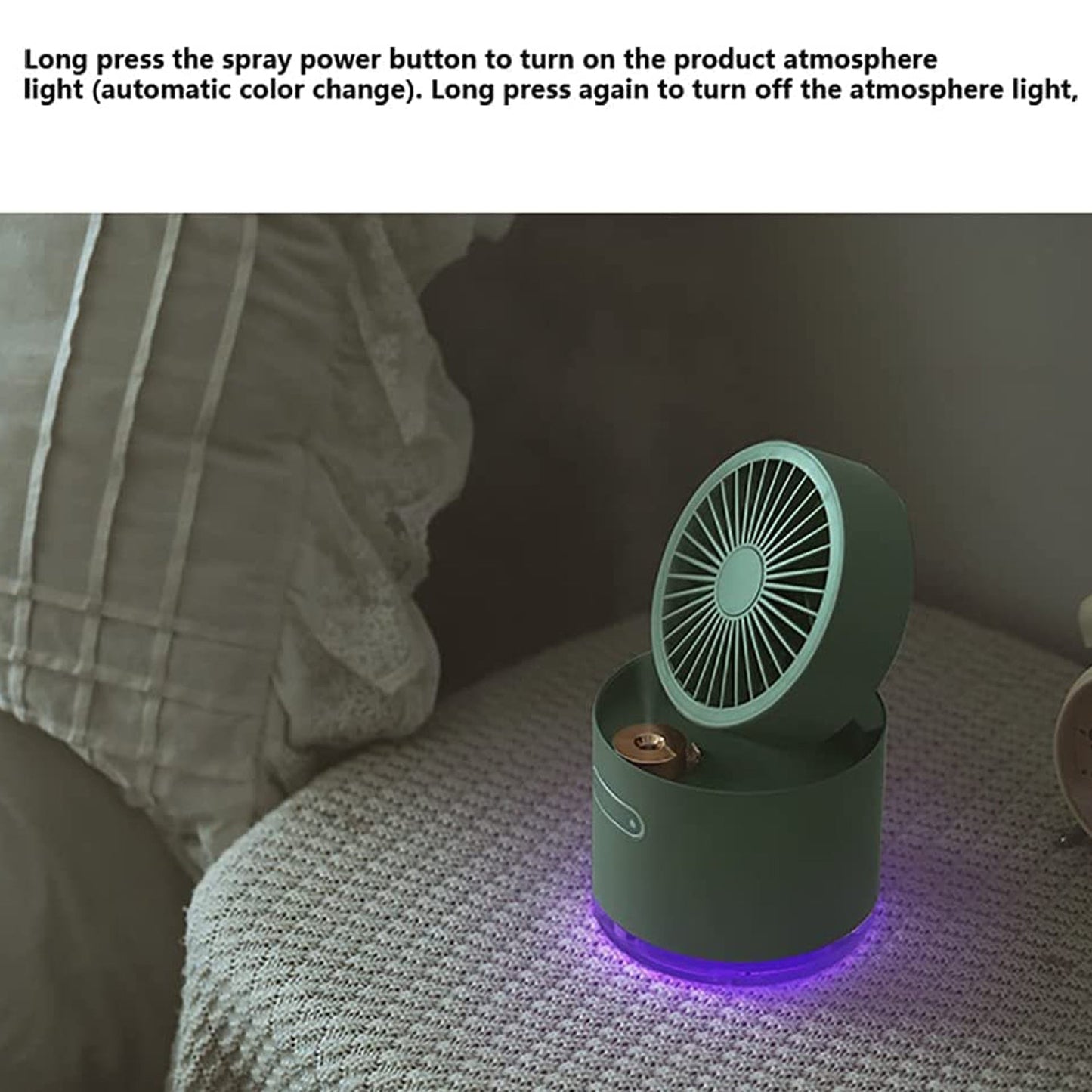 Desktop humidifier fan