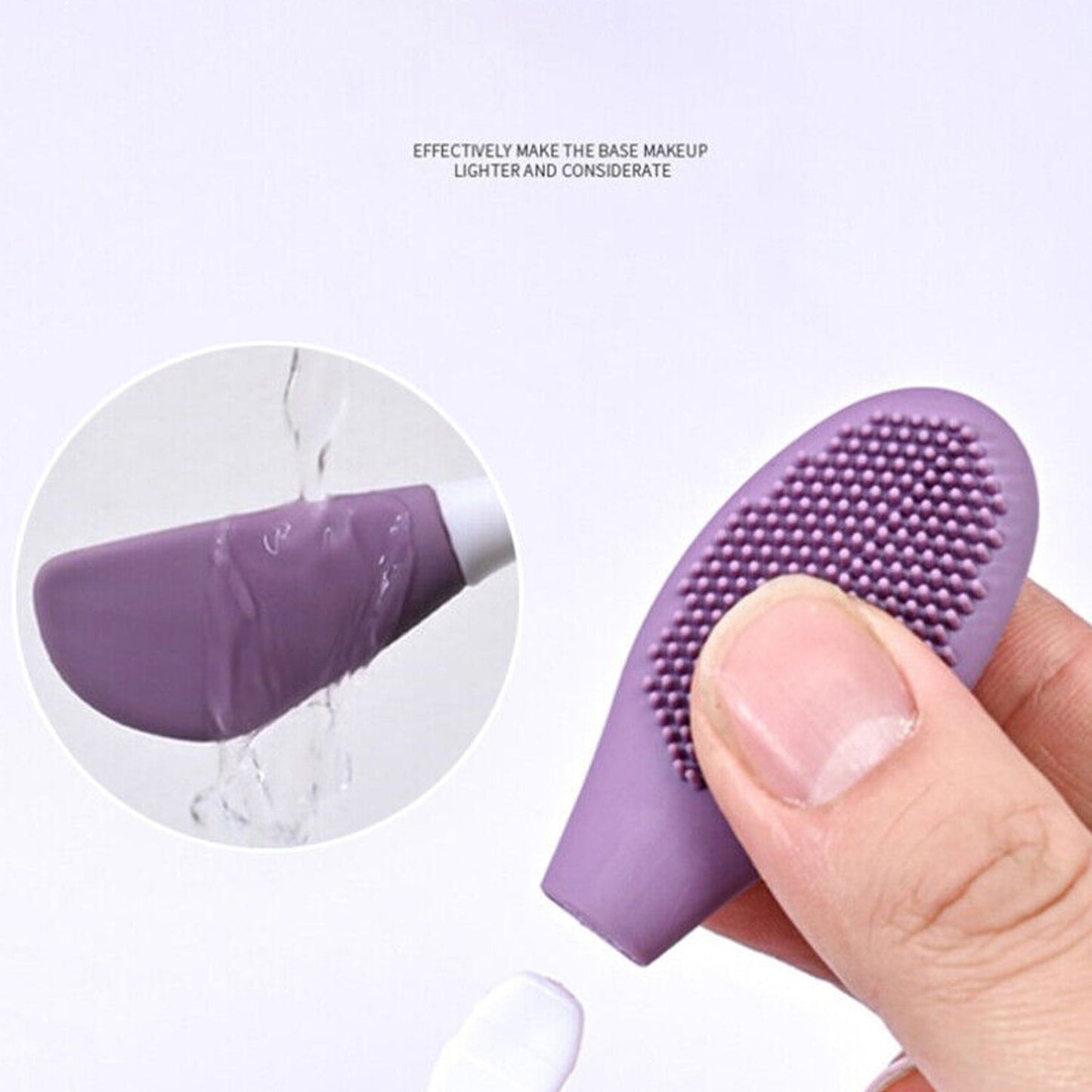 Double-headed Silicone Mask Brush Face Cleansing and Applying Mud Mask Beauty Salon Special Brush Smear Tool Facial Scrub Silicone Wash Scrubber Face Tools (1 Pc)