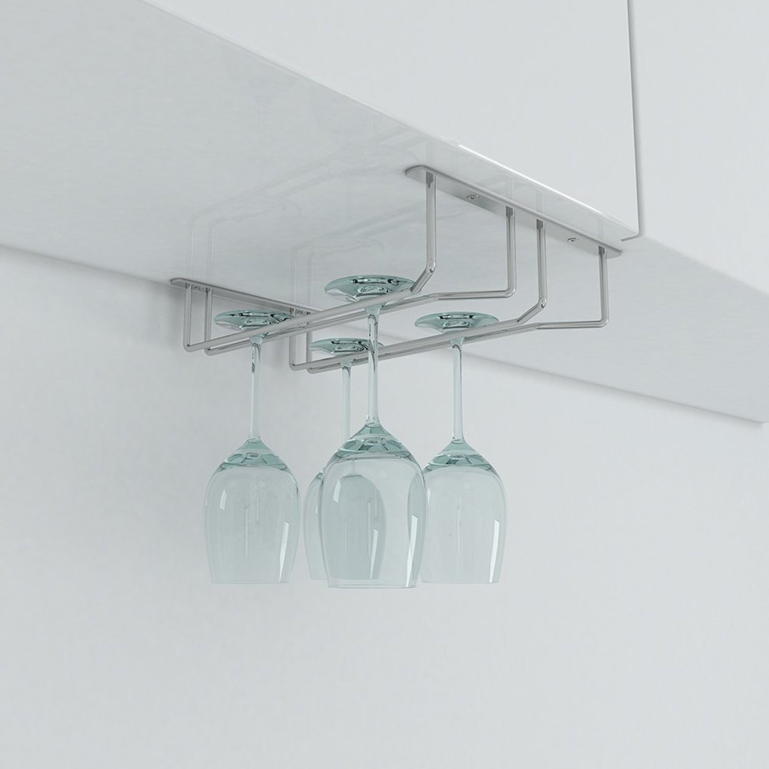 Hanging rack for stemware