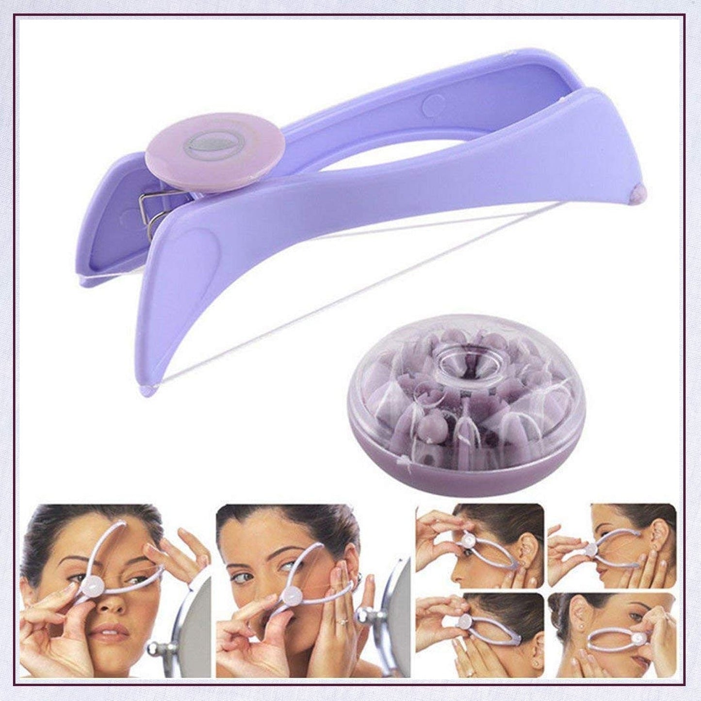 Slique hair removal device with manual threading feature.