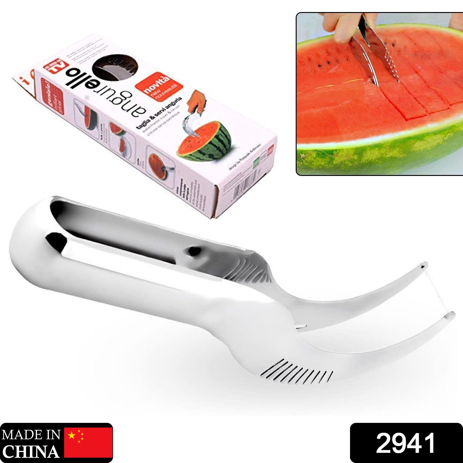 Stainless steel watermelon cutter