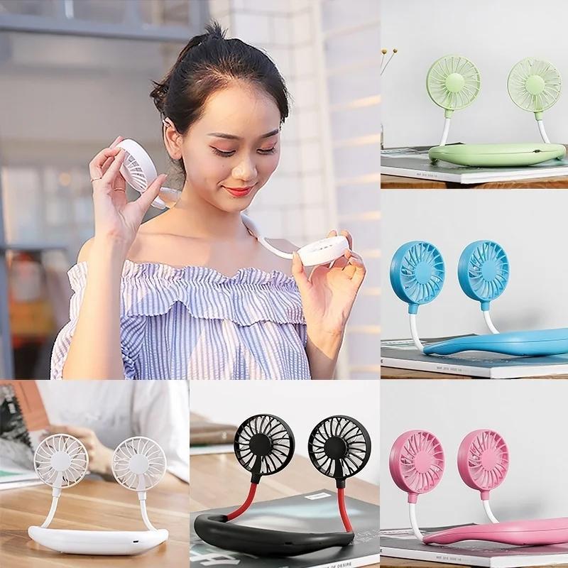 Hands-Free Wearable Neckband Fan