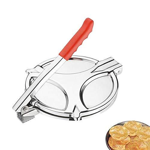 Compact papad maker machine for quick and easy dough flattening.