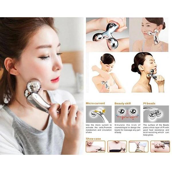 3D facial roller massager for smooth skin.