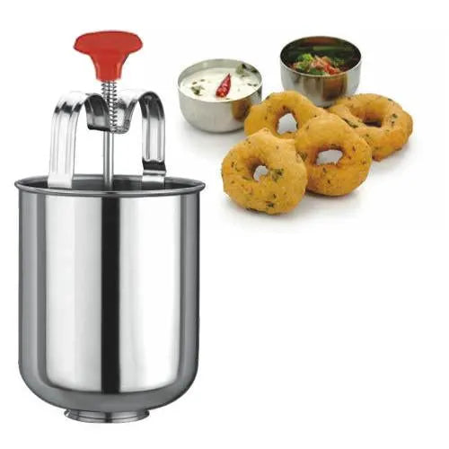 Vada and donut maker, stainless steel, top view