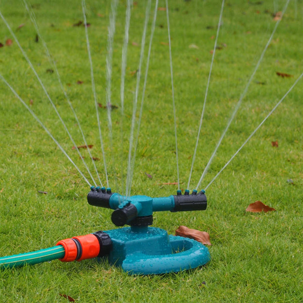 3-arm rotating sprinkler with adjustable water flow