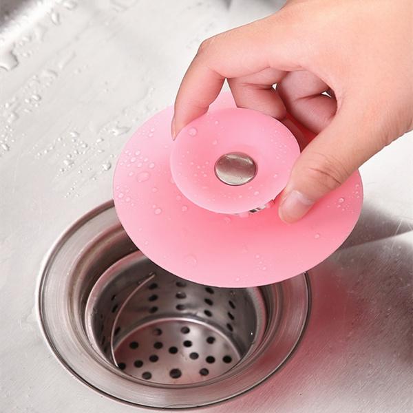 Sink cover with silicone material.