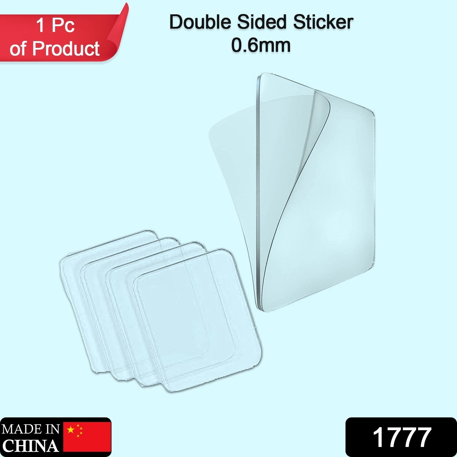 Clear double-sided tape for mounting and repairing, leaves no residue.