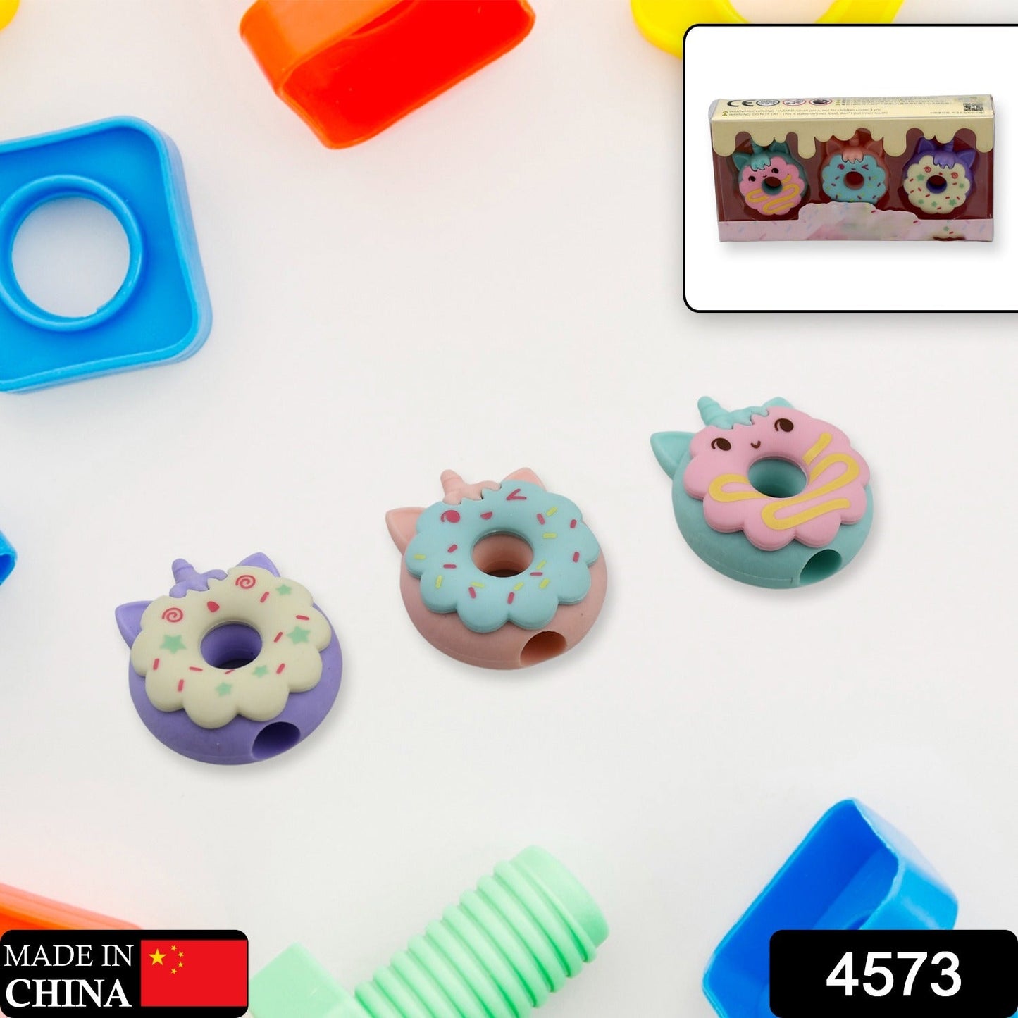 Cute donut shaped erasers for school