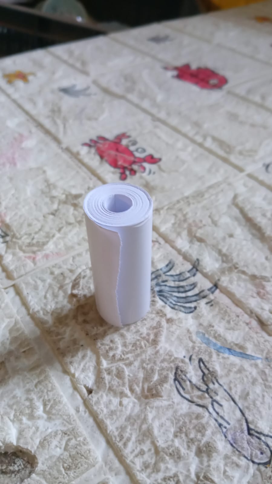 Small Thermal Printer Paper, Printing Paper Roll Aging Resistant Fast Color Rendering Portable Clear Printing for Travel (1 Pc / Printing Paper Roll )