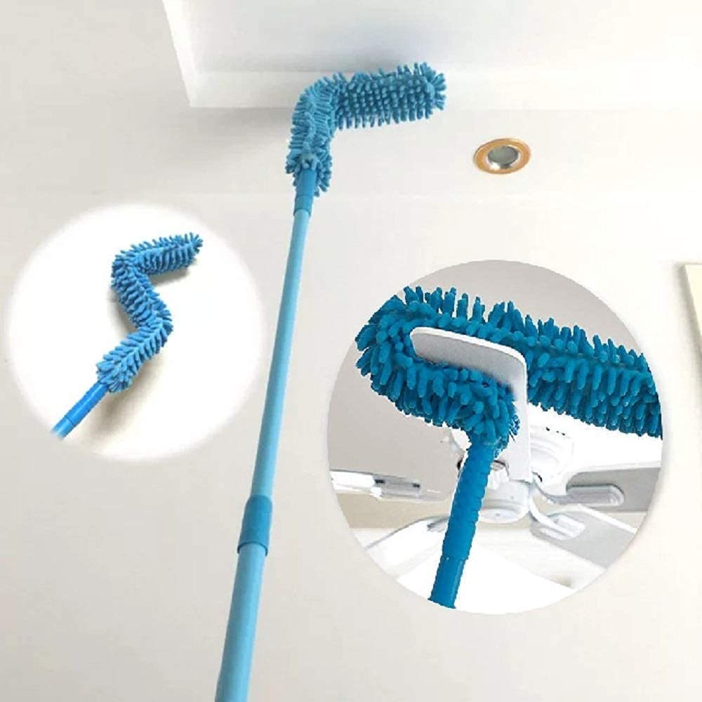 Foldable Microfiber Steel Body Flexible Fan mop for Quick and Easy Cleaning of Home